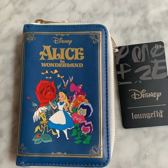 Loungefly Disney Blue Wallet with Gold Accents - Picture 1 of 7